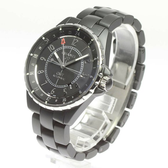 New CHANEL GMT Automatic Unisex J12 Ceramic Watch 41mm Matt Black Calibre 12.2 - Picture 10 of 15